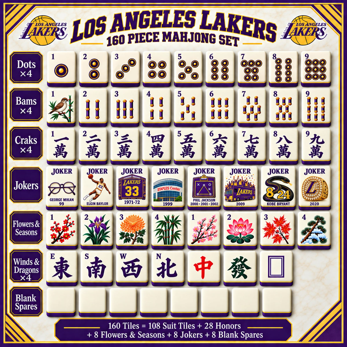 Premium LAL Mahjong Tiles Set TTMH