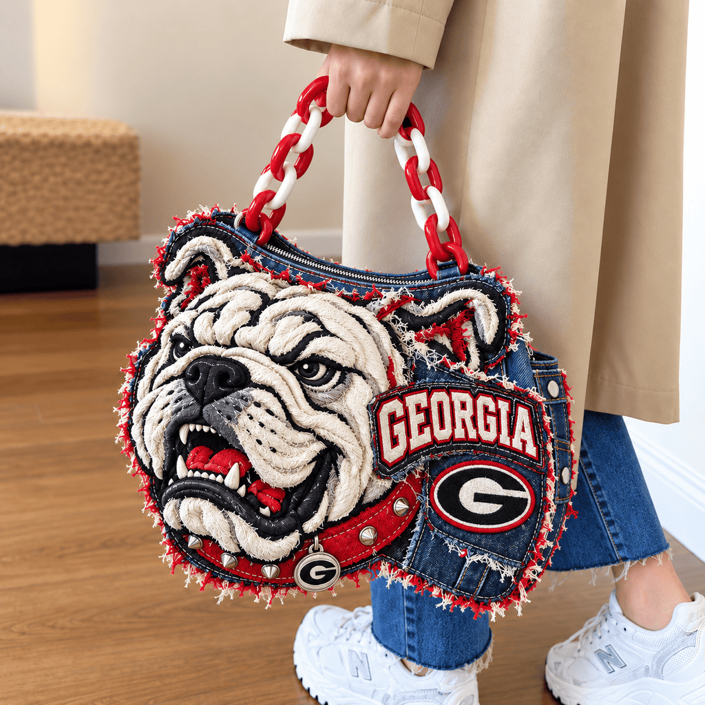 GGBD Sculptural Embroidered Denim Handbag NTKO
