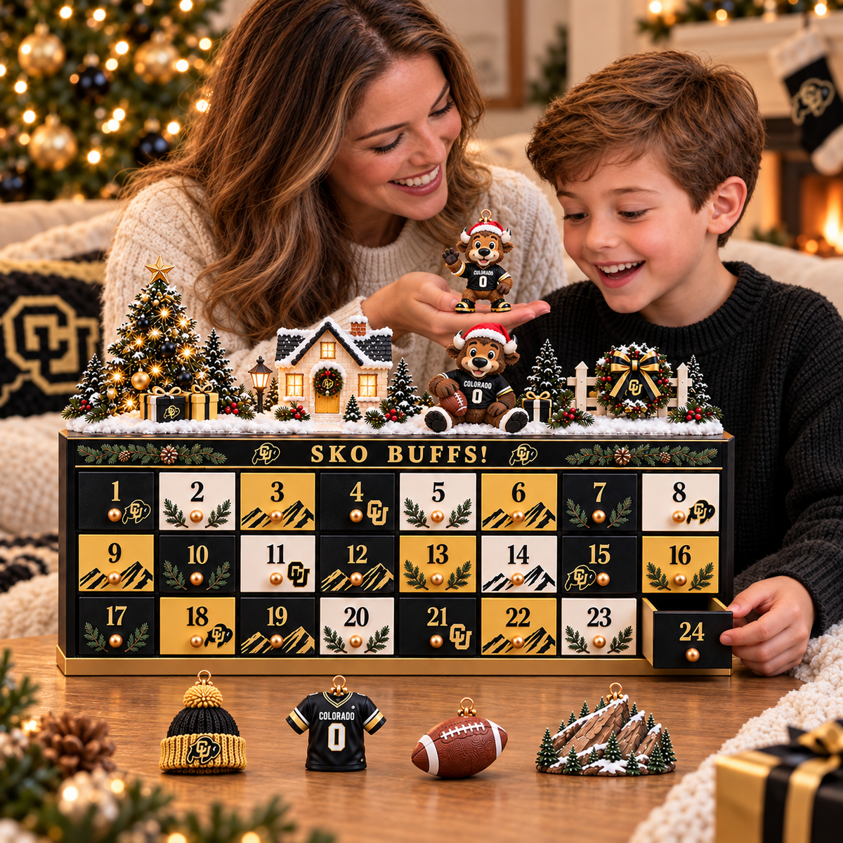 Premium CLB Christmas Wooden Advent Calendar PVNA