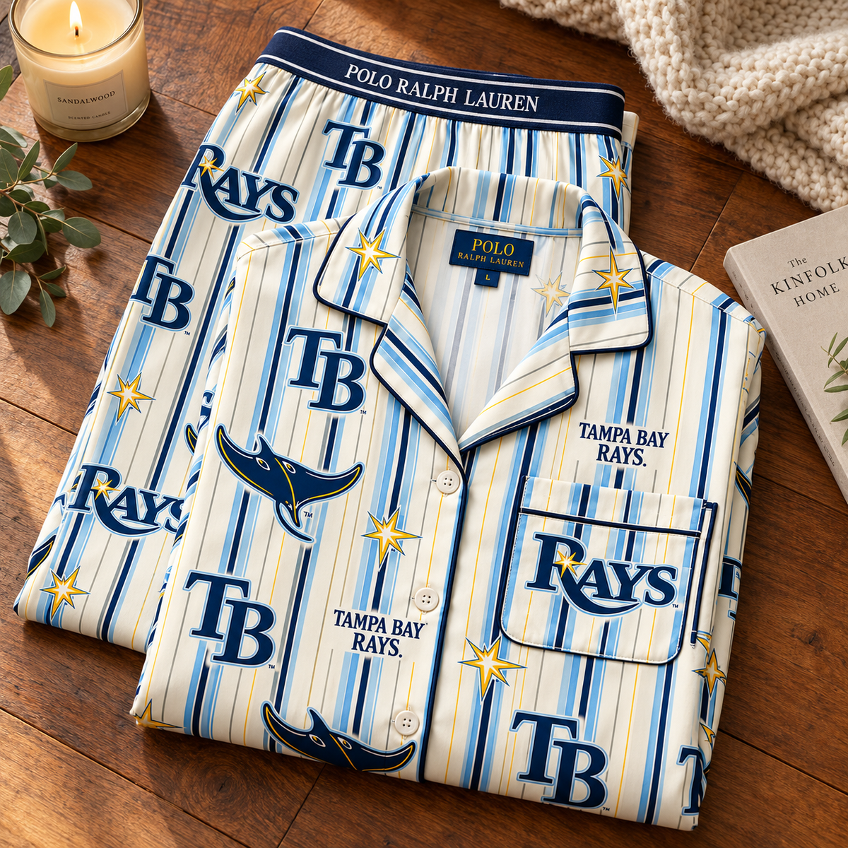 Premium TPBR Women's Printed Button-Up Pajama Set HTTT