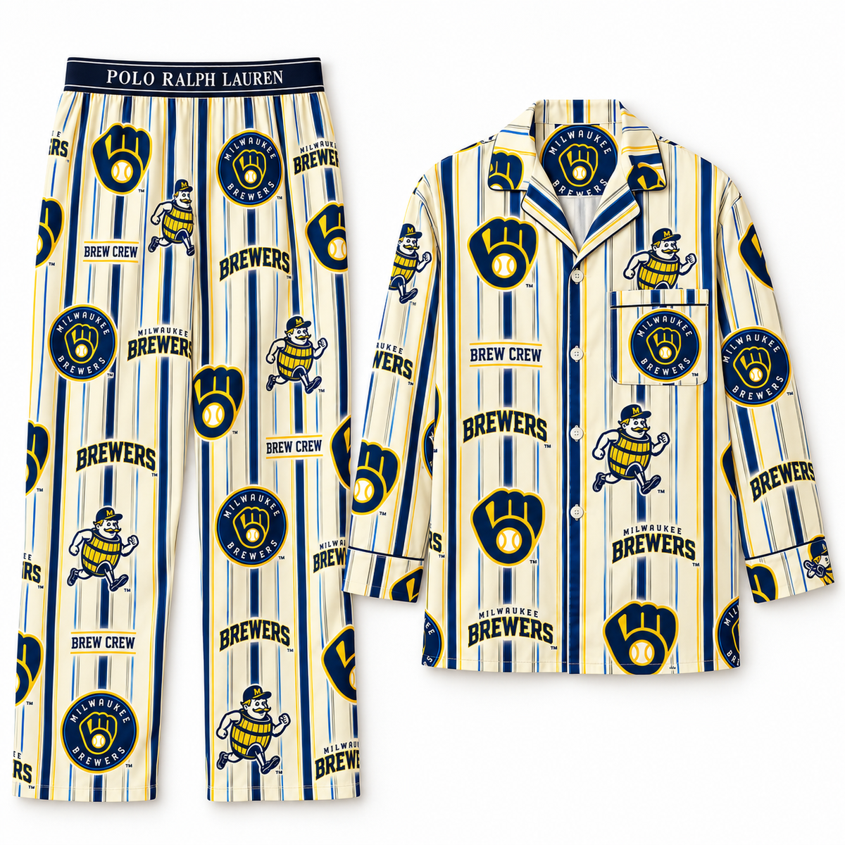 Premium MLKB Women's Printed Button-Up Pajama Set HTTT
