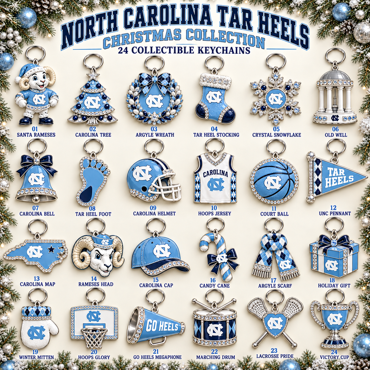 Premium UNC Christmas Wonder Wheel TTMH
