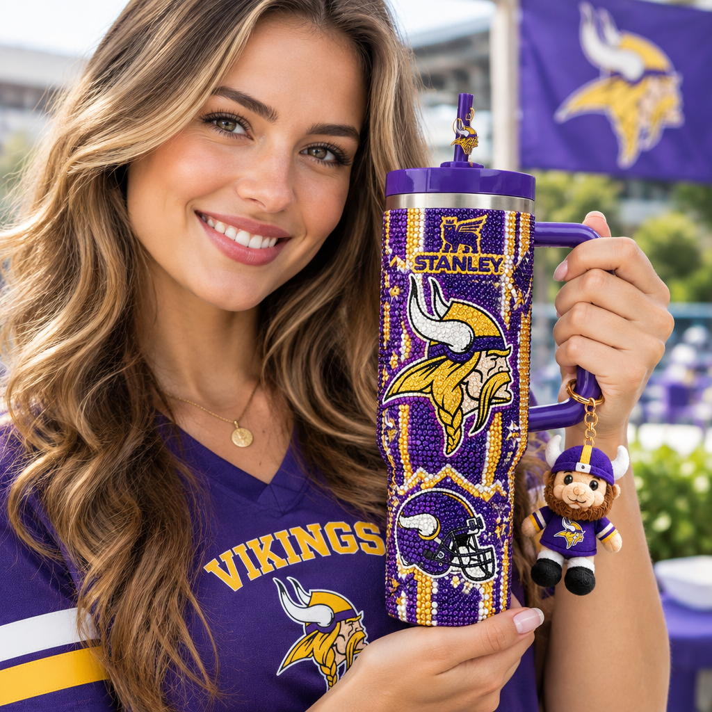 Minnesota Vikings 40oz Tumbler With Handle TTNL