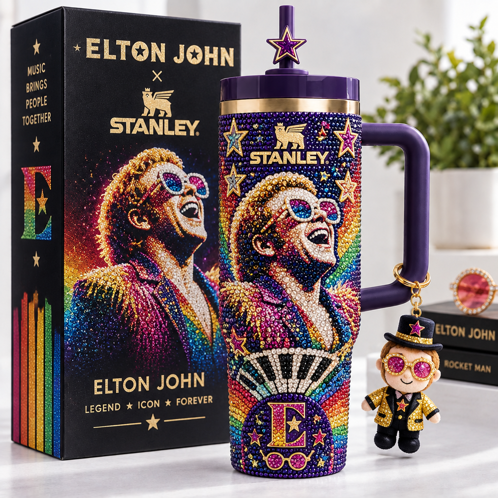 Elton John 40oz Tumbler With Handle TTNL